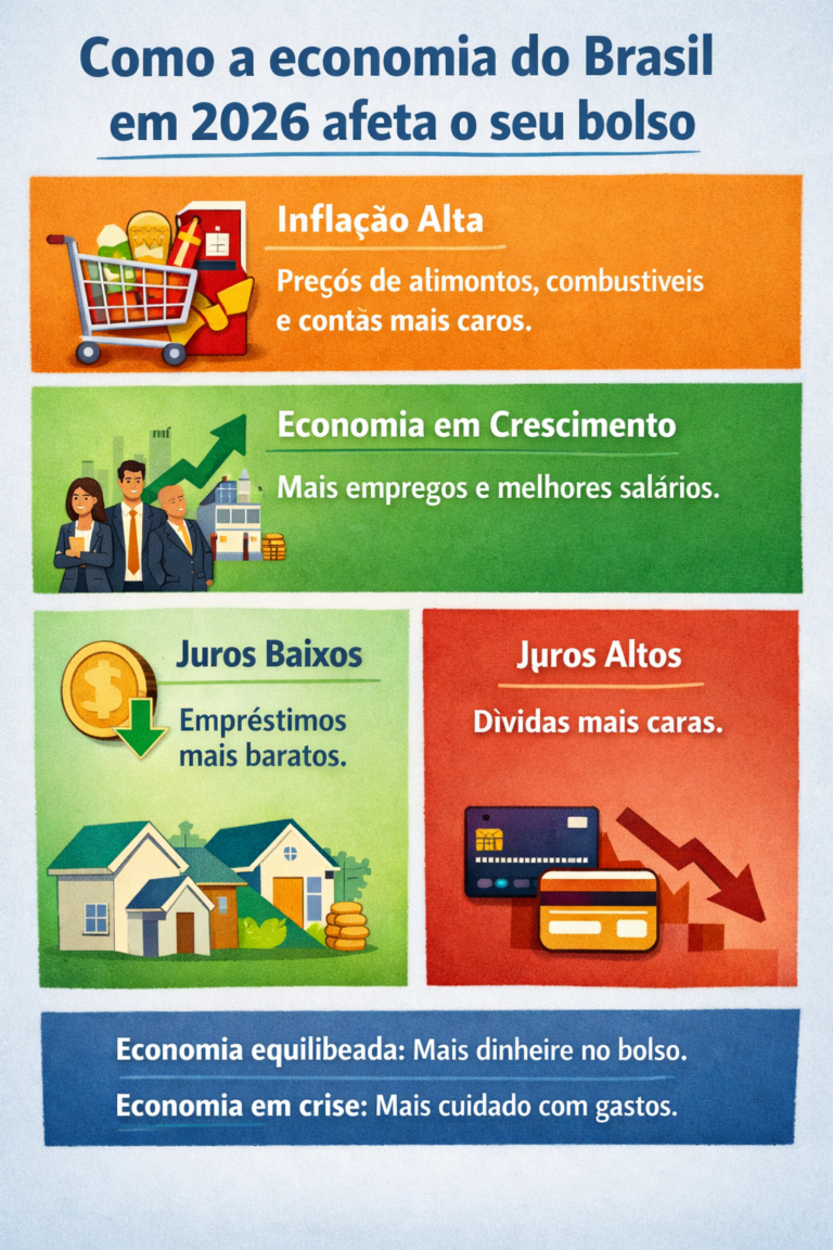 Como a economia do Brasil em 2026 afeta o seu bolso (explicação simples)